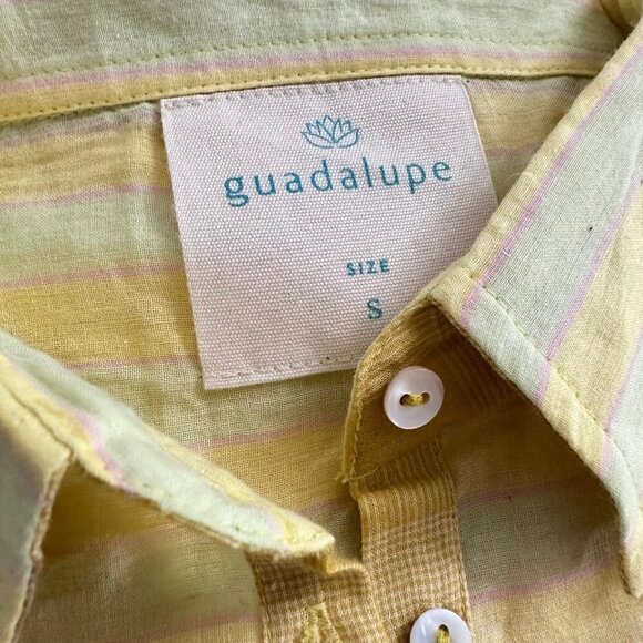 guadalupe designs Chelsea Yellow peasant shirt maxi Dress - Picture 6 of 8